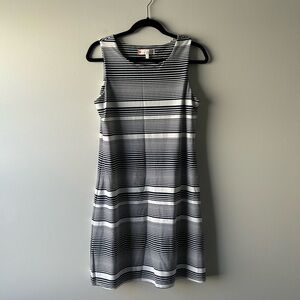 Jude Connally Black and White Striped Dress/ never worn